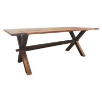 Estila Ručne vyrábaný jedálenský stôl Camile v koloniálnom štýle z masívneho teakového dreva a p