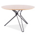 Dubový jedálenský stôl s čiernymi nohami COLT 120x120