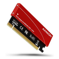 AXAGON PCEM2-S, PCIe x16 - M.2 NVMe M-key slot adaptér, kovový kryt pre pasívne chladenie