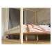 Benlemi Dvojlôžková posteľ BALDEE Zvoľte farbu: Nelakovaná, Zvoľte rozmer: 160 x 200 cm