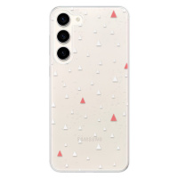 Odolné silikónové puzdro iSaprio - Abstract Triangles 02 - white - Samsung Galaxy S23+ 5G