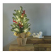 Zasněžený LED vánoční stromek Lary s časovačem 52 cm teplá bílá