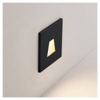 Molto Luce LED vstavané svietidlo Wall 68R IP44 SQ, čierna, CCT