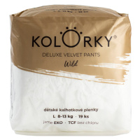 KOLORKY DELUXE VELVET PANTS Jednorazové nohavičkové EKO plienky wild L (8-13 kg) 19 kusov