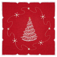 Forbyt Vianočný obrus Strom červená, 35 x 35 cm