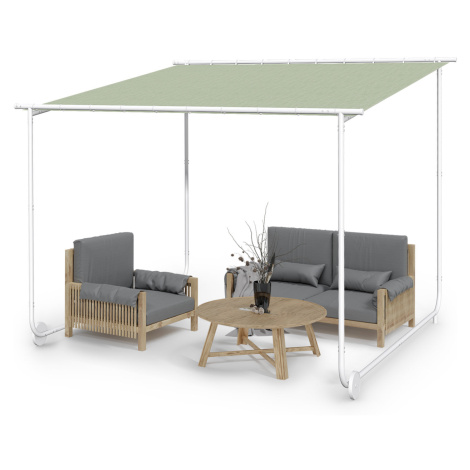 Blumfeldt Nantes, pergola, slnečná strieška, 3 x 3 m, polyester, oceľový rám, UV 50+, podlahové 