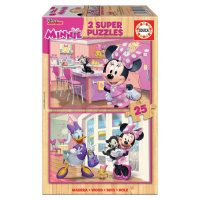 Educa drevené puzzle pre deti Minnie Happy Helpers 2x25 dielov 17625