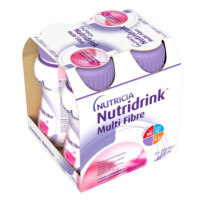 NUTRIDRINK Multi fibre jahodová príchuť 4 x 200 ml