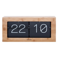 Drevené preklápajúce hodiny Karlsson Flip, 37 × 17,5 cm