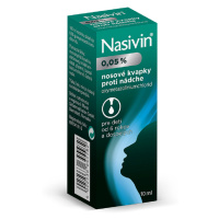 NASIVIN 0,05 % nosová instilácia 10 ml