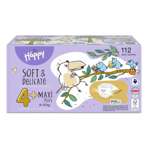 2x BELLA HAPPY Baby Plienky jednorazové Maxi Plus Box 9-15 kg 56 ks