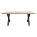 Sconto Jedálenský stôl AMAYA X dub/kov, šírka 180 cm, rovná hrana
