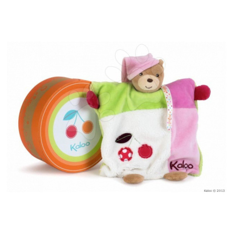 Kaloo plyšová bábka Colors-Doudou Puppet Bear Cherry 963280 ružový