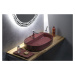 ISVEA - INFINITY OVAL keramické umývadlo na dosku, 60x40cm, matná Maroon Red 10NF65060-2R