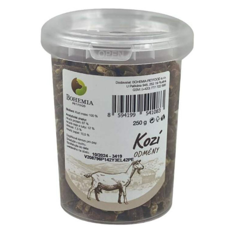 BOHEMIA PET FOOD Kozie odmeny pre psov 250 g