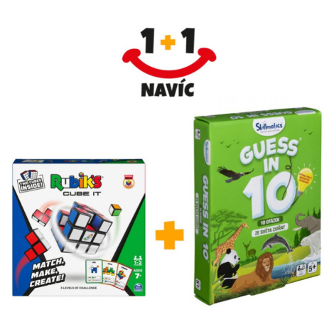 Akcia 1+1 Rubikova kocka Cube It + Hádaj na 10 - Zvieratá - česká verzia