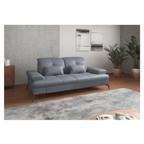 Sit & More 2,5-MIESTNA POHOVKA, sivomodrá, pravá koža
