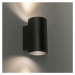 Moderné nástenné svietidlo čierne okrúhle 2-svetlo - Sandy