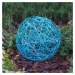 LED 3D dizajnová lopta Galax Fun, Ø 30 cm, modrá