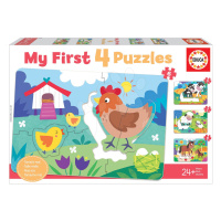 Puzzle pre najmenších My Farm Mother&Babies Progressive Educa mama a bábätká 5-6-7-8 dielov od 2