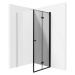 DEANTE - Kerria plus čierna - Sprchové dvere bez stenového profilu, systém Kerria Plus, 80 cm - 