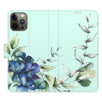 Flipové puzdro iSaprio - Blue Flowers - iPhone 12/12 Pro