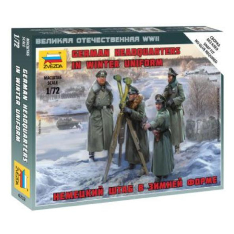 Wargames (WWII) figurky 6232 - German Headquarters in winter uniform (1:72) Zvezda