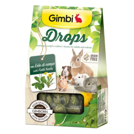 GIMBI Drops pre hlodavce s poľnými bylinkami 50 g