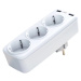 Zásuvka Power charger with 3 AC outlets + 2x USB XO WL08EU, White (6920680826131)