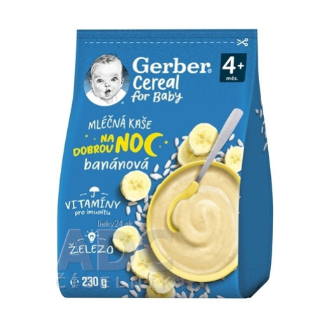 Gerber Cereal Mliečna KAŠA Dobrú noc Banánová