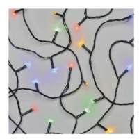 LED vianočná reťaz, 50 m, vonkajšia aj vnútorná, multicolor, časovač (EMOS)