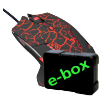 Myš drôtová, E-blue Mazer Pro, čierno-červená, optická, 2500DPI, e-box