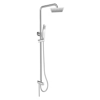 Mereo, Sprchový set s tyčou hranatý, nerezová hlavová sprcha a trojpolohová ručná sprcha CB95001
