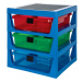 LEGO® Classic Plastový regál s 3 zásuvkami (modrá)