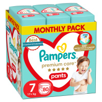 PAMPERS Plienkové Nohavičky Premium Care pants veľ. 7, 80 ks