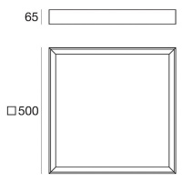 LED stropné svietidlo Tara Q, 50 x 50 cm, čierna, 3 000 K, hliník