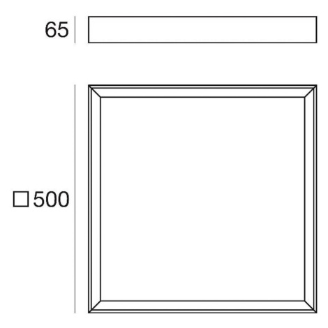 LED stropné svietidlo Tara Q, 50 x 50 cm, čierna, 3 000 K, hliník