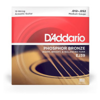 D'Addario EJ39 Phosphor Bronze 12 Light - .012 - .052