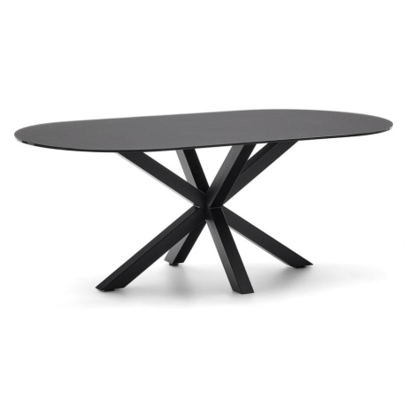 Jedálenský stôl so sklenenou doskou 100x200 cm Argo – Kave Home