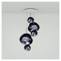 Závesná lampa Tom Dixon Melt Large Round, Ø 95 cm, dymová