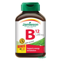 JAMIESON Vitamín B12 metylkobalamín 1200 μg s postupným uvoľňovaním 80 tbl. 80 tabliet