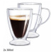 Kinekus Hrnček sklenený, dvojstenný, na kávu, čaj, 300 ml, VIVA DUALI, sada 2ks