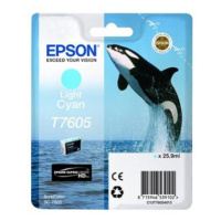 Epson T76054010 svetle azúrová (light cyan) originálna cartridge