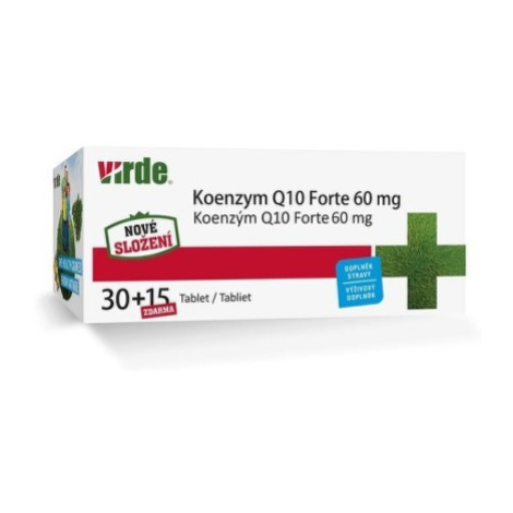 VIRDE Koenzým Q10 forte 60 mg 30 + 15 tabliet ZADARMO