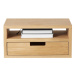 Benlemi Drevený závesný nočný stolík v scandi štýle HYLLE prírodný Zvoľte kvalitu dreva: 1. Dubo