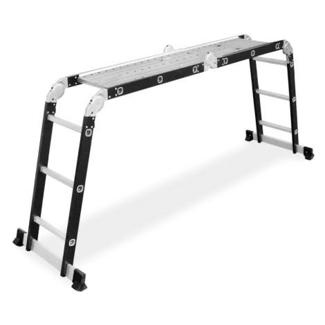 Drabest Multifunkčný rebrík + plošina 4x3 nosnosť 125 kg hliník + oceľ