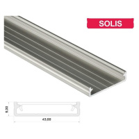 Profil LED Al, 43x9,3mm 2m PROF-SOLIS strieborná (14) cena ks