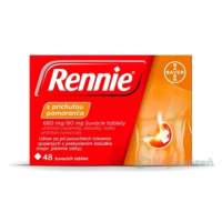 Rennie s príchuťou pomaranča 680 mg/80 mg žuvacie tablety tbl. mnd. 48 x 680 mg/80 mg