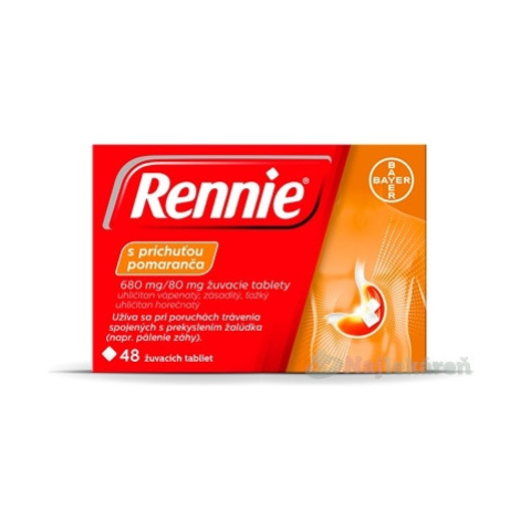 Rennie s príchuťou pomaranča 680 mg/80 mg žuvacie tablety tbl. mnd. 48 x 680 mg/80 mg