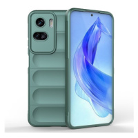 Huawei Honor 90 Lite, silikónové puzdro, stredne odolné proti nárazu, 3D vzor, tmavozelené